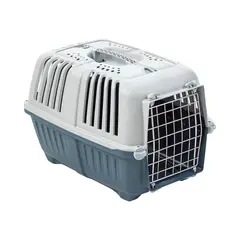 MPS - Jaula Transporte Mascotas Pratiko Metal 1 Azul Opaco