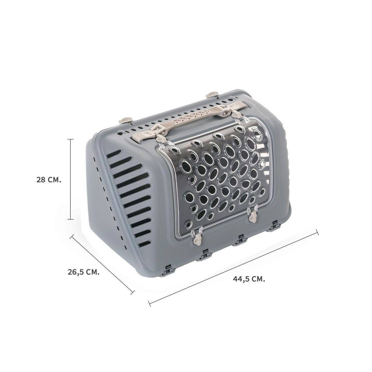 MPS - Bolso Transporte de Mascotas P-Bag con correa Gris Opaco MPS