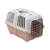 Jaula Transporte Mascotas Pratiko Metal 3 Rosa Opaco