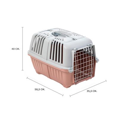 Imagen 2 del producto Jaula Transporte Mascotas Pratiko Metal 3 Rosa Opaco