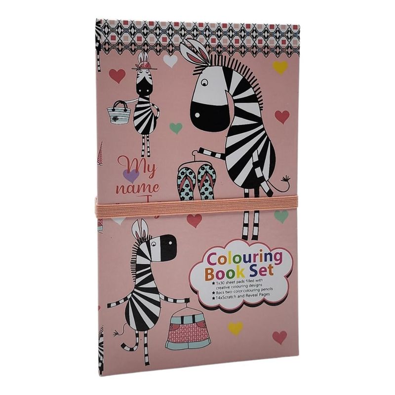 GENERICO - Set De Arte Para Niños Lapices Dibujos Y Pizarra Colorear - Coral.
