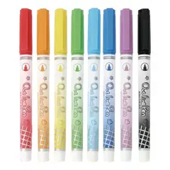 GENERICO - Set 8 Lapices Doble Linea Marcadores Out Line Pen Metalizado