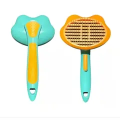 GENERICO - Cepillo Con Botón Para Pelo Perros Gatos Csc