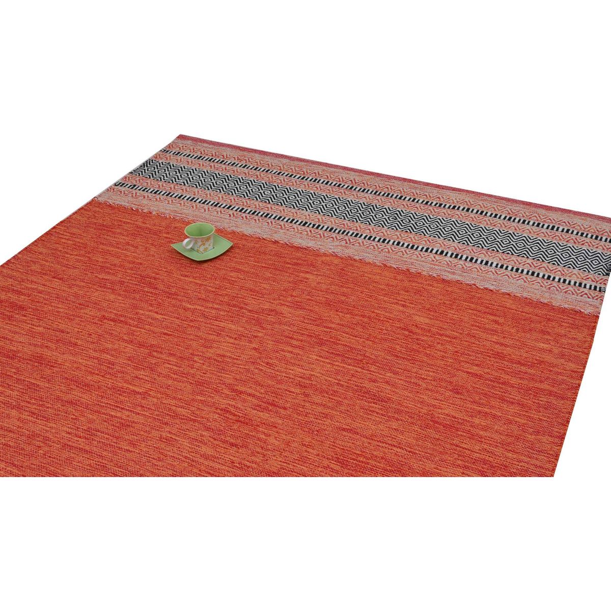 DECOGHAR - Alfombra Kilim Rustic Nomad Antideslizante Naranja 280 X 365 mts