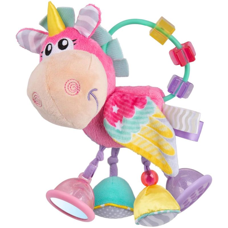PLAYGRO - Sonajero Unicornio con Actividades PLAYGRO Clip Clop Rosado