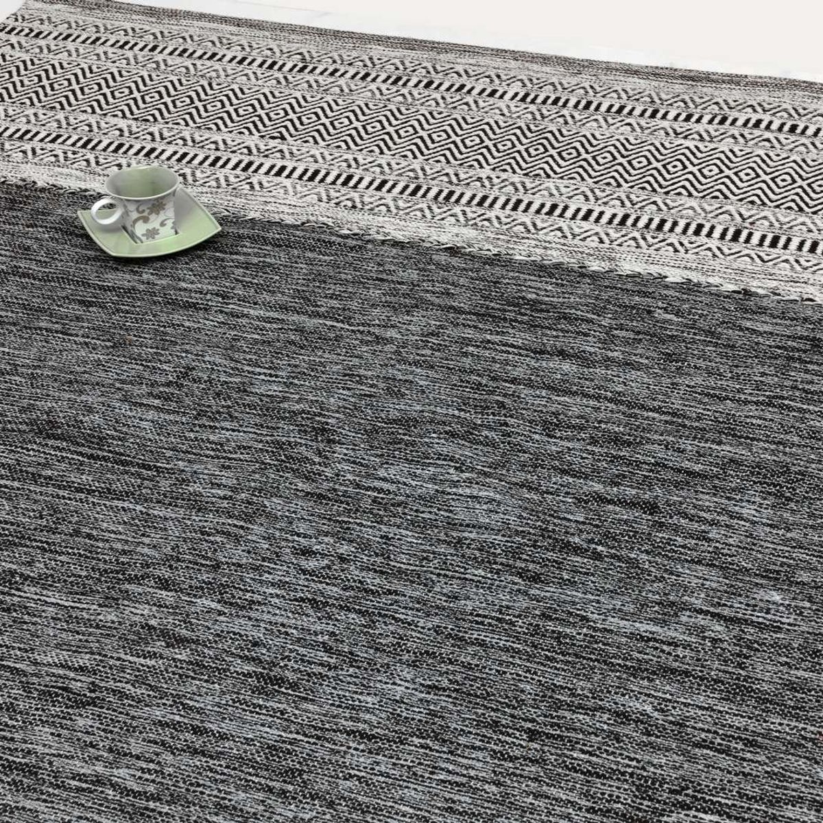 DECOGHAR - Alfombra Kilim Rustic Nomad Dk Gris 150 X 210 mts