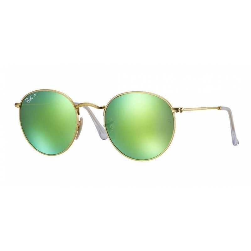 RAY BAN - Lentes de Sol Ray Ban Round Metal RB3447 Polarizado dorado/verde 50-21