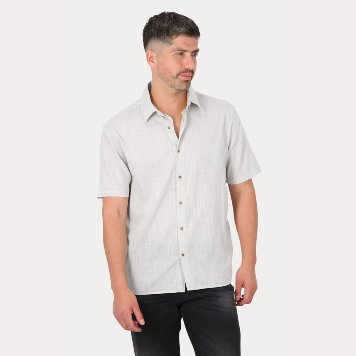 GANGSTER - Camisas Mc Algodón Ferrugem Gris Gangster