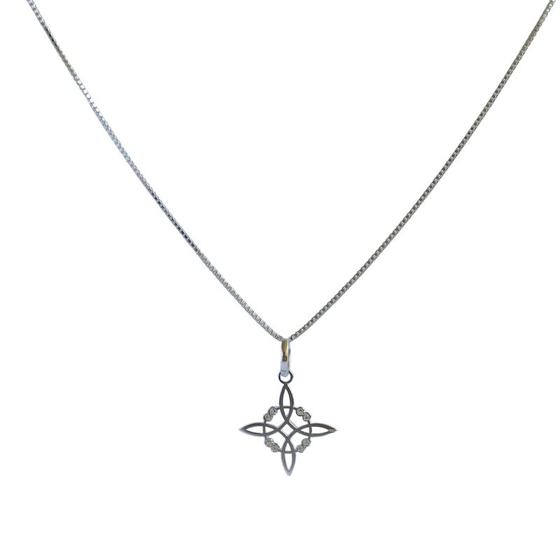 ANDREA COGGIOLA JOYAS - Collar Nudo De Brujas Fino Plata Fina 925