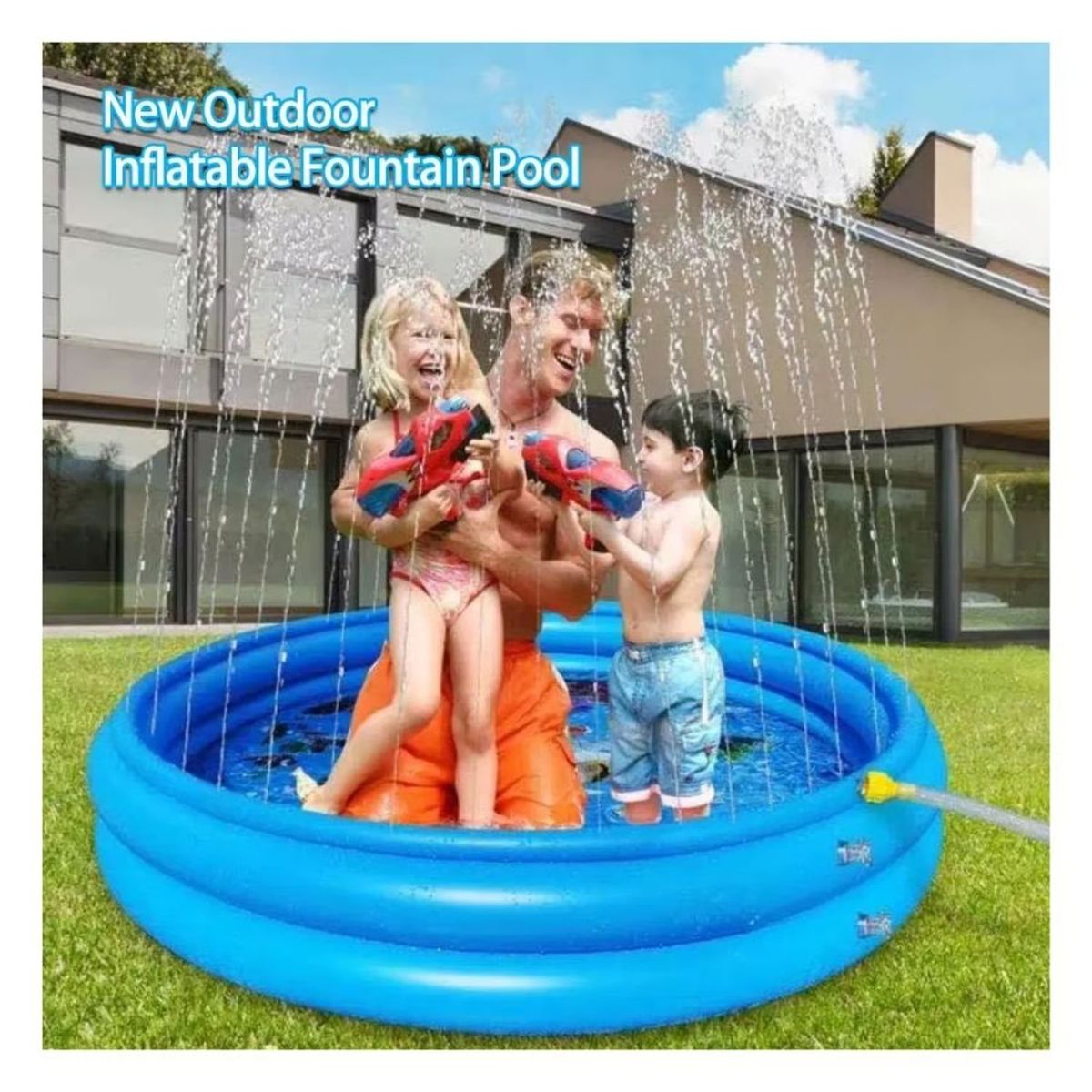 GENERICO - Piscina Inflable Con Aspersores 2 En 1 Niños