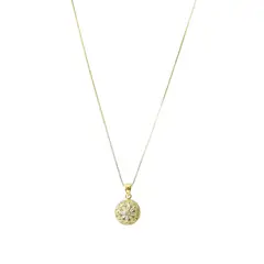 ANDREA COGGIOLA JOYAS - Collar Margarita Circón Enchapado Oro 18K