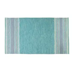 DECOGHAR - Alfombra Kilim Rustic Nomad Turquesa 150 X 210 mts