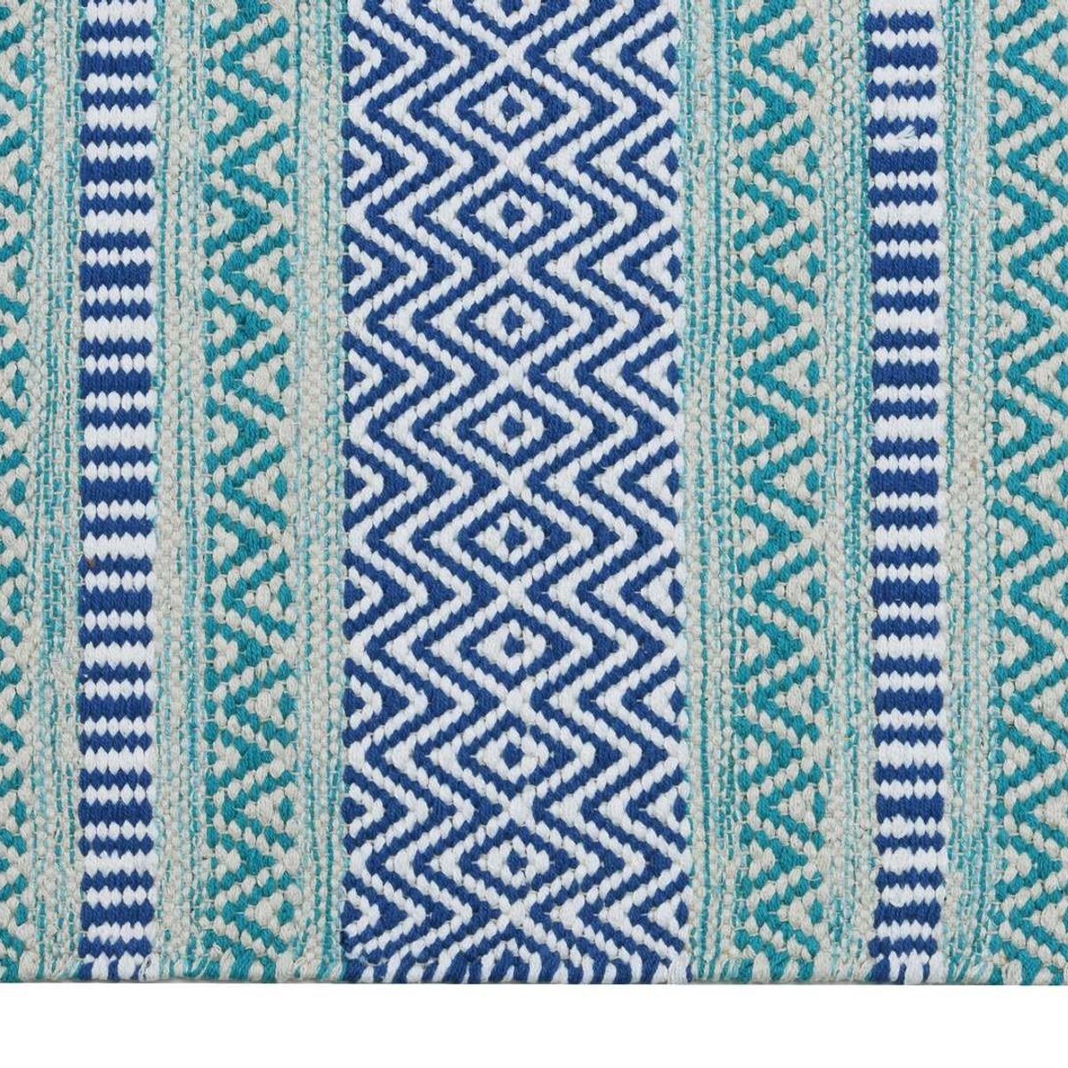 DECOGHAR - Alfombra Kilim Rustic Nomad Turquesa 150 X 210 mts