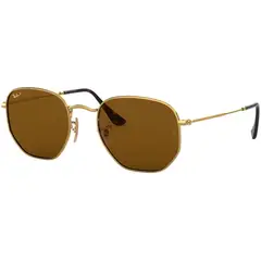 RAY BAN - Lentes de Sol Hexagonal RB3548N Polarizado dorado/marrón 54-21