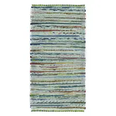 DECOGHAR - Alfombra Chindi Boho Artesanal Verde 180 X 280 mts