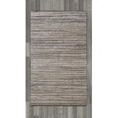 GENERICO - Alfombra Chindi Boho Artesanal BeigeMarrón 150 X 210 mts