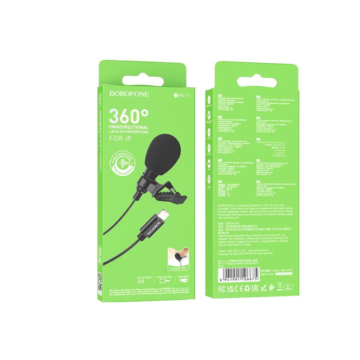 GENERICO - MICROFONO PARA IPHONE NEGRO