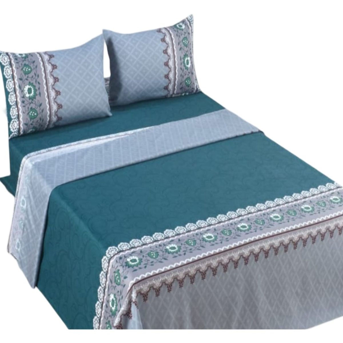 GENERICO - Sábana Plaza y Media 144 Hilos Algodón Suave 8O18