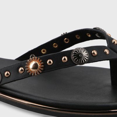 Imagen 2 del producto Sandalia Mujer Negra Plana 55211