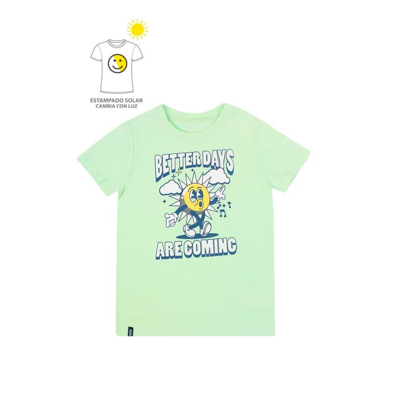 FICCUS - Polera Kids Niño  Verde Lima