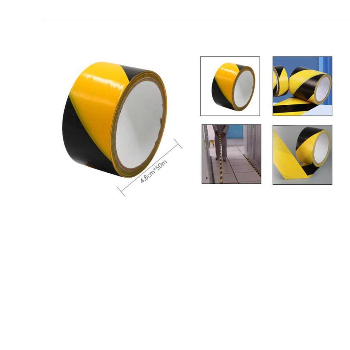 GENERICO - Pack 6 Cinta Delimitadora  Amarillo Negro