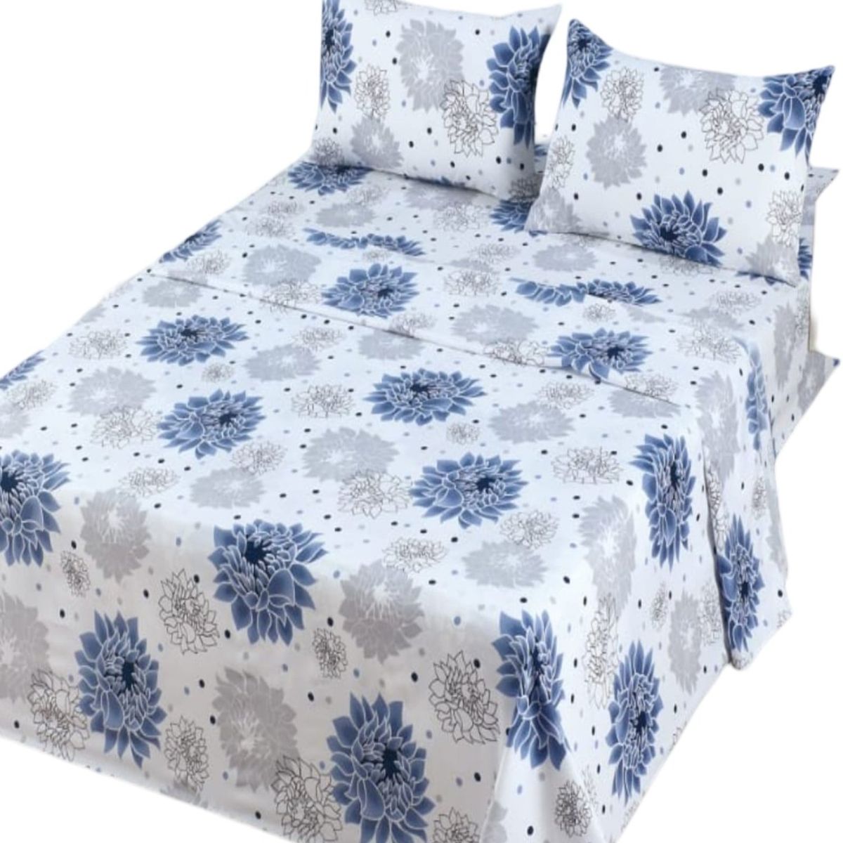 GENERICO - Sábana Plaza y Media 144 Hilos Algodón Suave 8O6