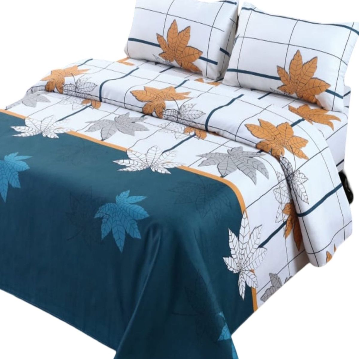 GENERICO - Sábana Plaza y Media 144 Hilos Algodón Suave 8O1