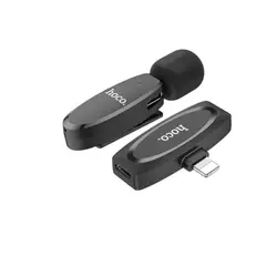 HOCO - MICROFONO LAVALIER PARA IPHONE INALAMBRICO NEGRO