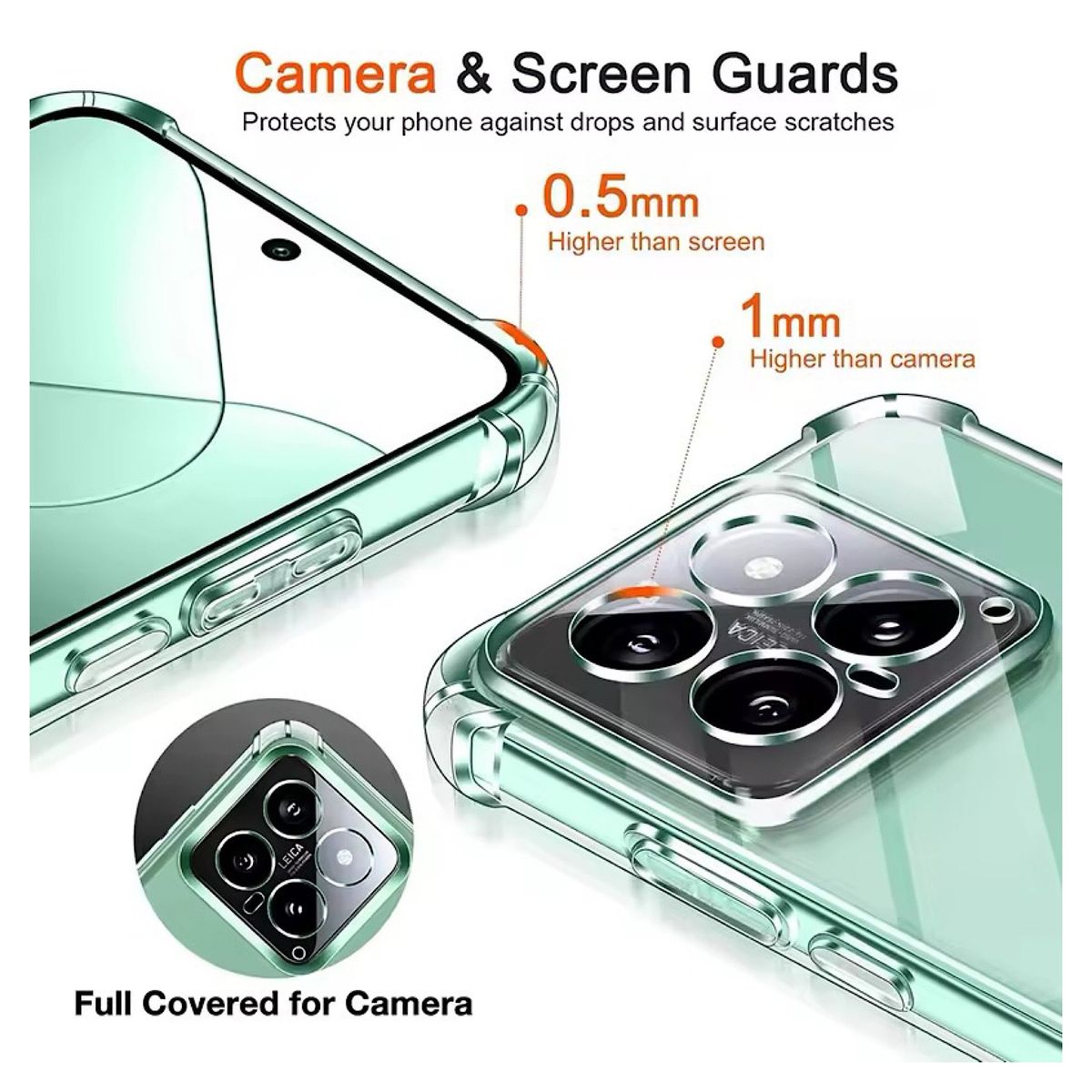GENERICO - Carcasa Transparente Reforzada Para Xiaomi 14T Pro