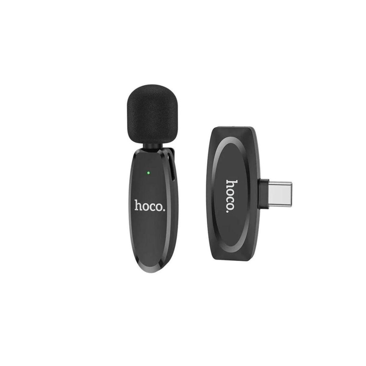 HOCO - MICROFONO LAVALIER TIPO C INALAMBRICO NEGRO