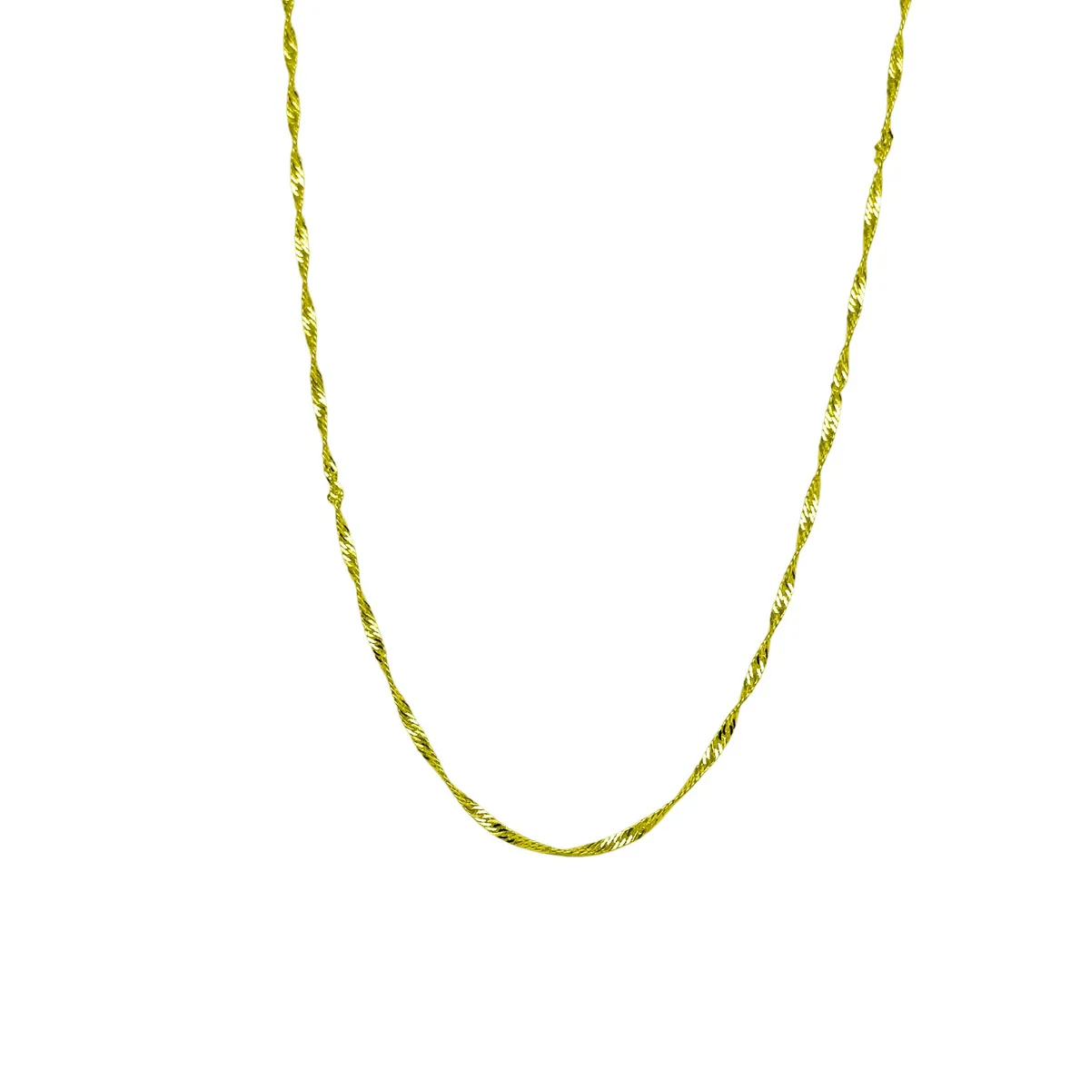 COGGIOLA - Cadena Singapur Grueso Enchapado Oro 18K