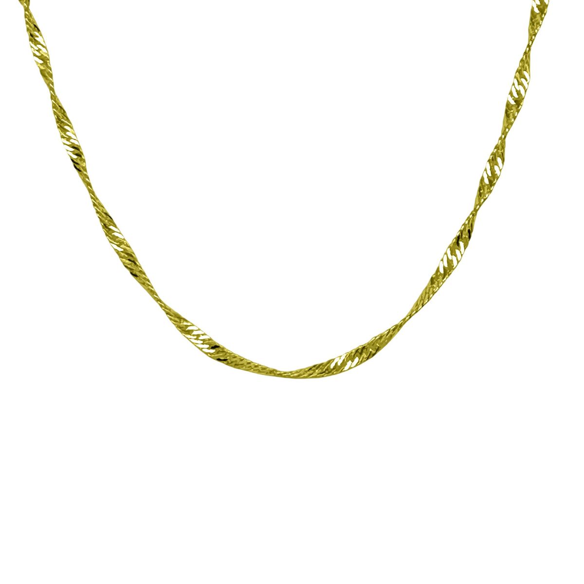 COGGIOLA - Cadena Singapur Grueso Enchapado Oro 18K