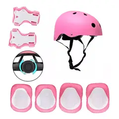 ESHOPANGIE - Juego De Equipo De Protección 7 En 1, Kit De Casco Niños-as