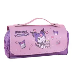 GENERICO - Estuche Doble Escolar Similar Kuromi Lila