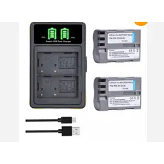 GENERICO - 2 BATERÍAS EN-EL3E + CARGADOR DOBLE MH-18A ALTERNATIVO NIKON