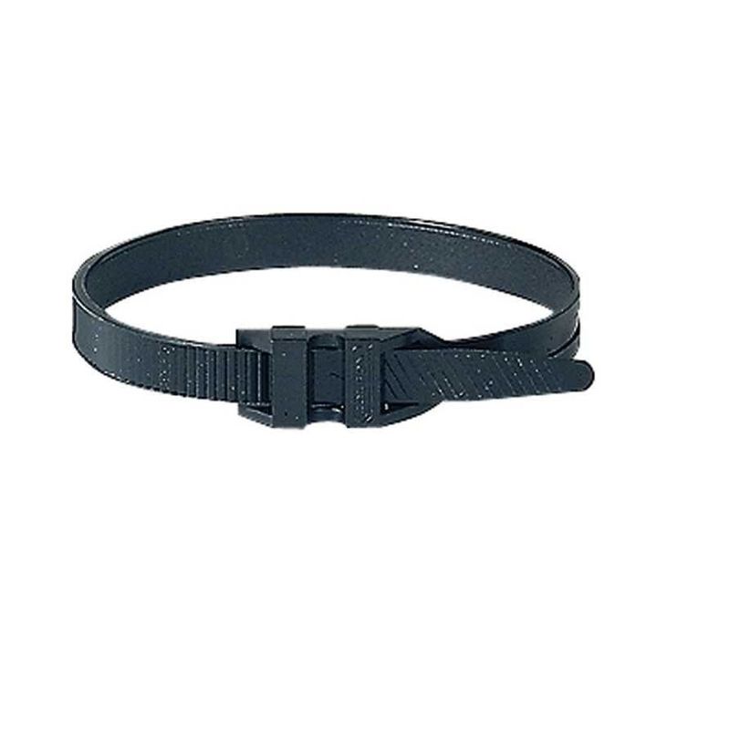 GENERICO - Amarra Cable Doble Hebilla 360 x 9.0 mm Negra (Bolsa 100 Unidades)