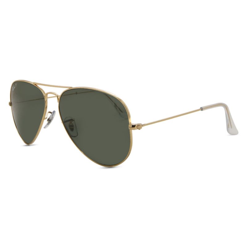 RAY BAN - Lentes de Sol Ray Ban Aviator RB3025 Polarizado dorado/verde 58-14