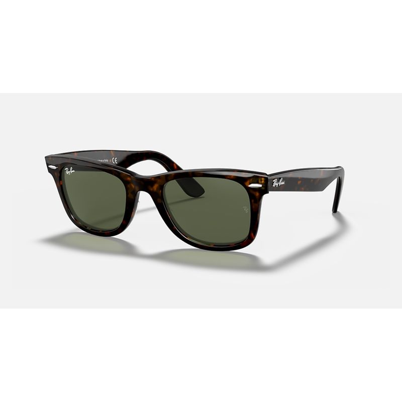 RAY BAN - Lentes de Sol Ray Ban Wayfarer RB2140F 902 52-22 Tortuga pulida/verde