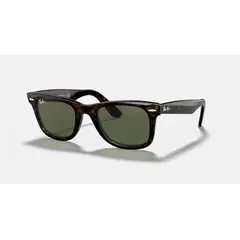 RAY BAN - Lentes de Sol Wayfarer RB2140F 902 52-22 Tortuga pulida/verde