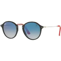 RAY BAN - Lentes de Sol Round Fleck RB2447MF Degrade negro/azul 52-21