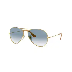 RAY BAN - Lentes de Sol Aviator RB3025 0013F 58-14 Degrade dorado/azul