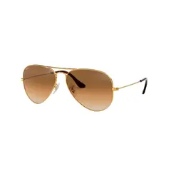 RAY BAN - Lentes de Sol Aviator RB3025 Degrade dorado/marrón 58-14