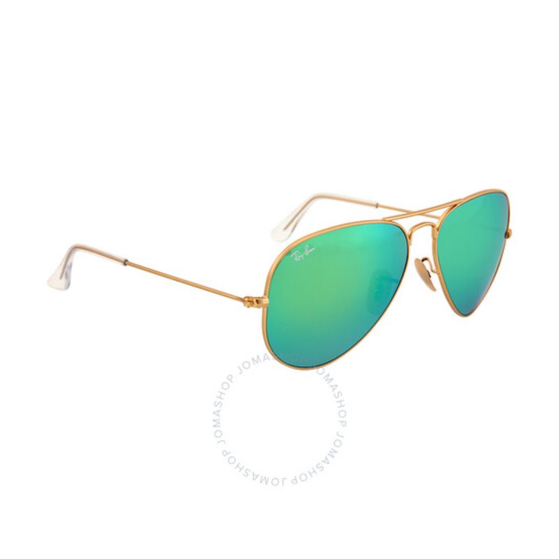 RAY BAN - Lentes de Sol Ray Ban Aviator RB3025 Espejo dorado mate/verde 58-14