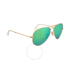RAY BAN - Lentes de Sol Aviator RB3025 Espejo dorado mate/verde 58-14