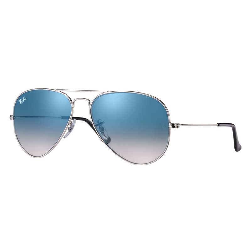 RAY BAN - Lentes de Sol Ray Ban Aviator RB3025 Degrade plateado/azul  58-14