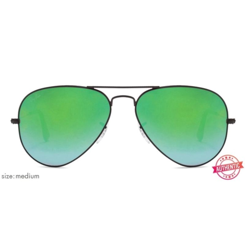RAY BAN - Lentes de Sol Ray Ban Aviator RB3025 Espejo Degrade negro/verde 58-14