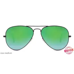 RAY BAN - Lentes de Sol Aviator RB3025 Espejo Degrade negro/verde 58-14