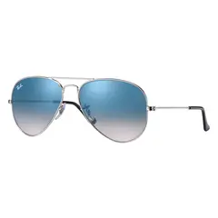 RAY BAN - Lentes de Sol Aviator RB3025 Degrade plateado/azul 62-14