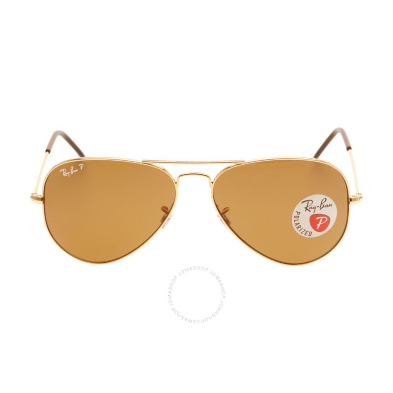 RAY BAN - Lentes de Sol Ray Ban Aviator RB3025 Polarizado dorado/marrón 62-14