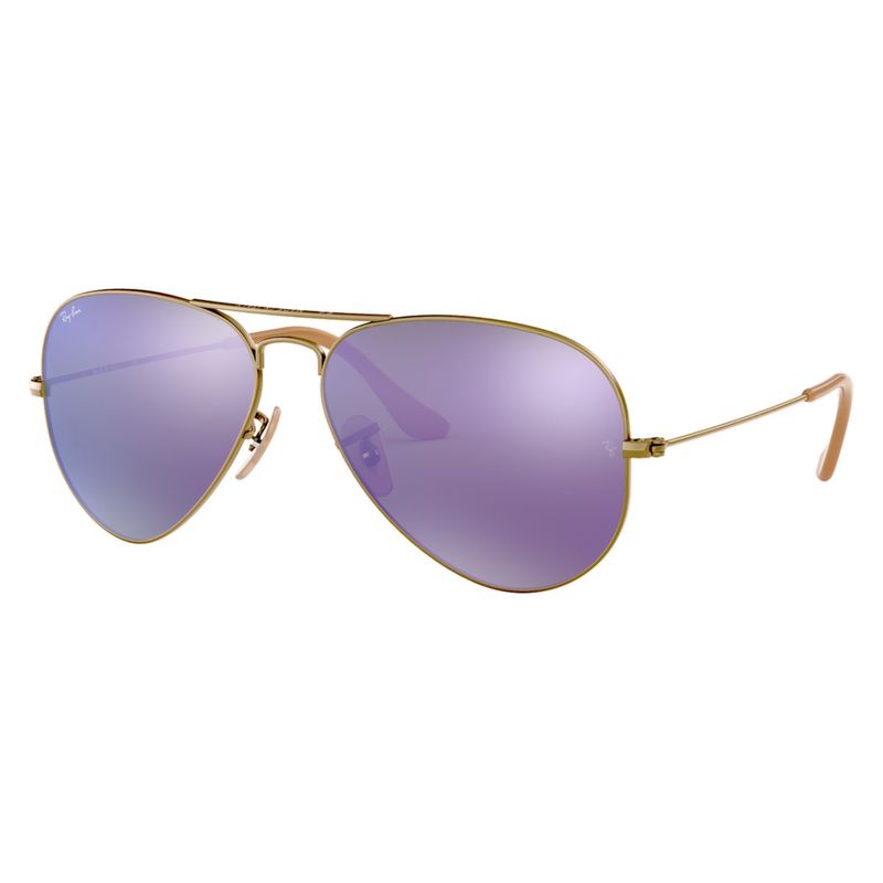 RAY BAN - Lentes de Sol Ray Ban Aviator RB3025 Espejo de bronce/violeta 58-14